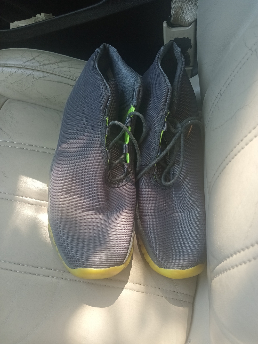 Nike Navy Slip-On Sneakers with Yellow Soles